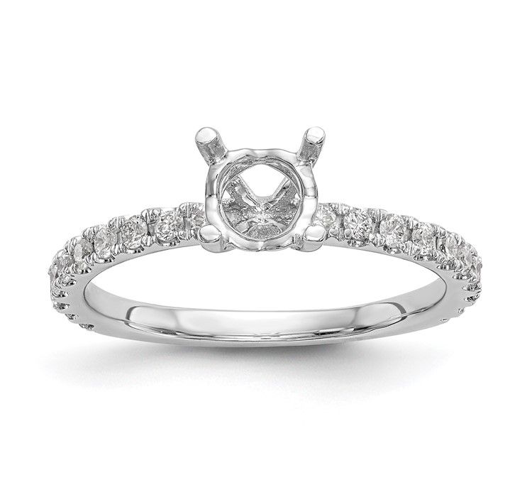 RM2606E-100-WAA--9 14K White Gold Lab Grown Diamond VS/SI GH, Semi-Mount Eng Ring