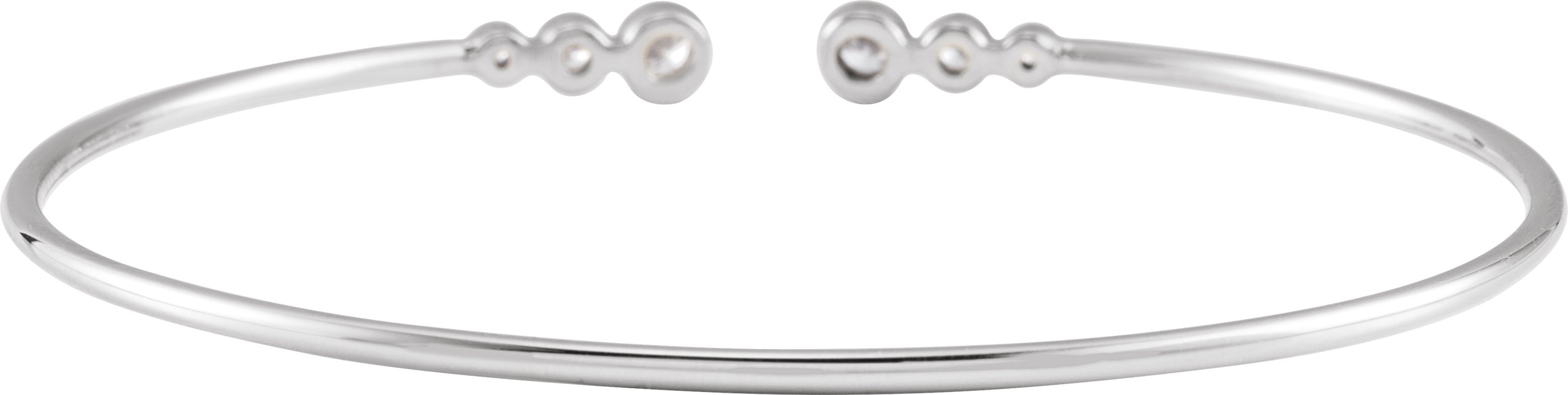 101732429 14K White 1/4 CTW Natural Diamond Cuff 7" Bracelet - 653043