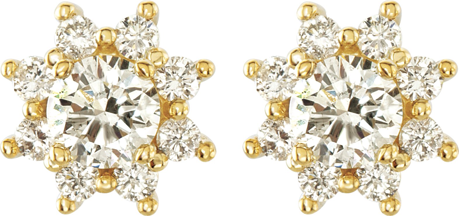 1038518 14K Yellow 1 3/4 CTW Natural Diamond Earrings - 68537