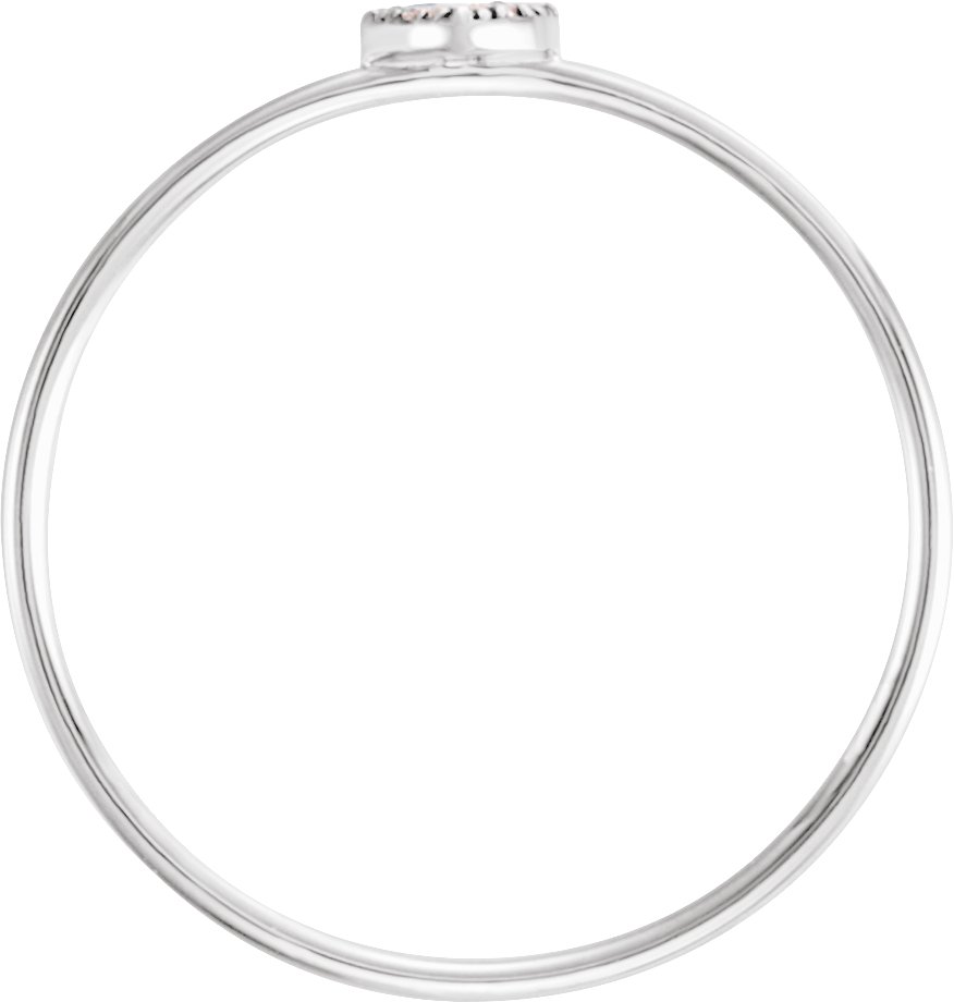 107904582 14K White 1/8 CTW Natural Diamond Petite Cluster Ring - 651923