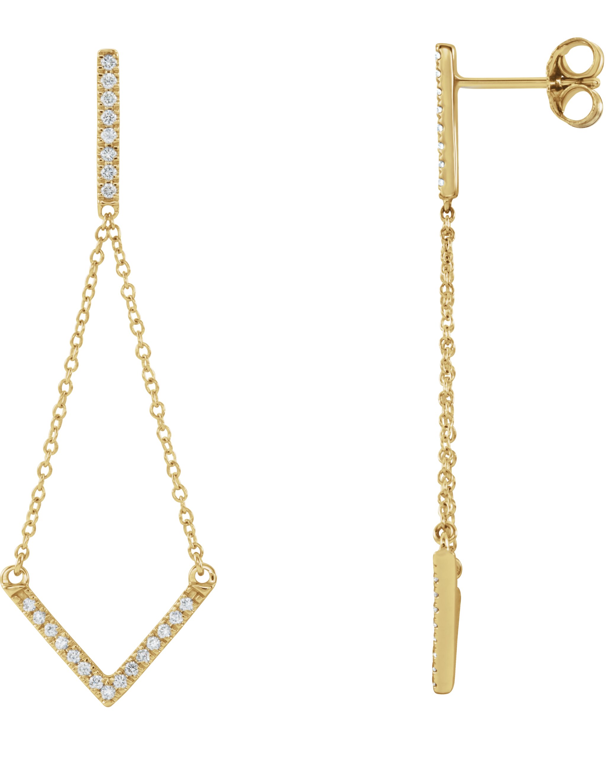 112963817 14K Yellow 1/4 CTW Natural Diamond Earrings - 652436