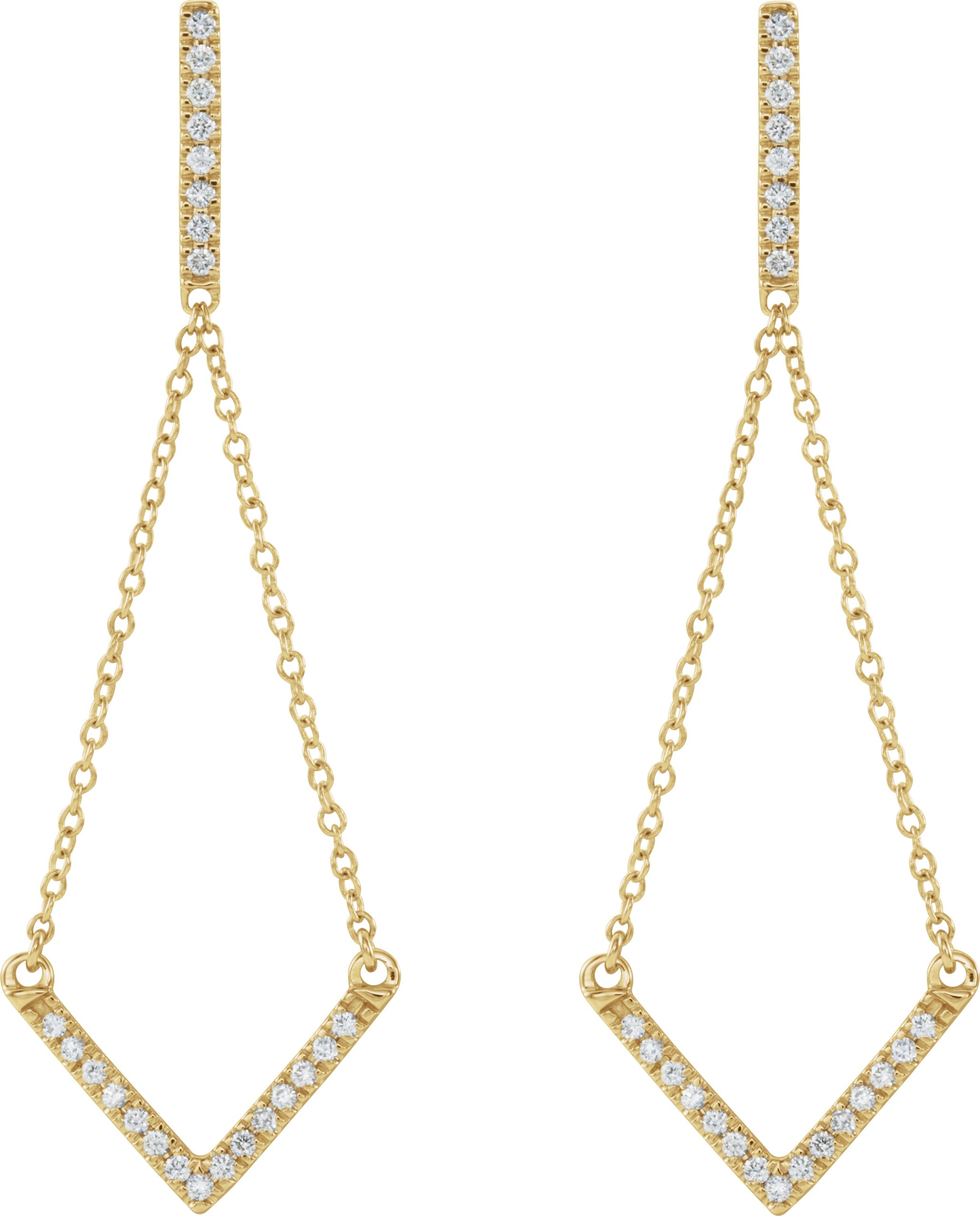 112963833 14K Yellow 1/4 CTW Natural Diamond Earrings - 652436