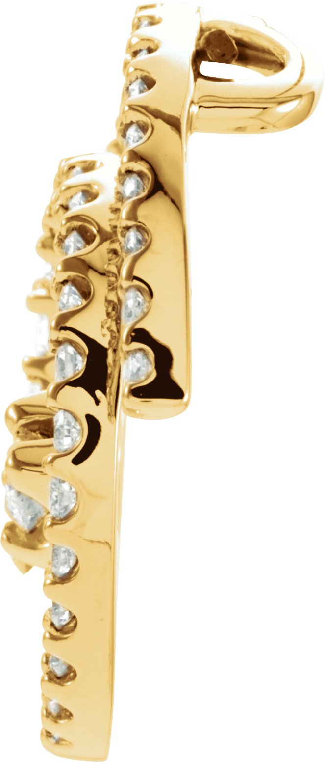 114432229 18K Yellow 1 1/8 CTW Natural Diamond Journey Spiral Pendant - 65839