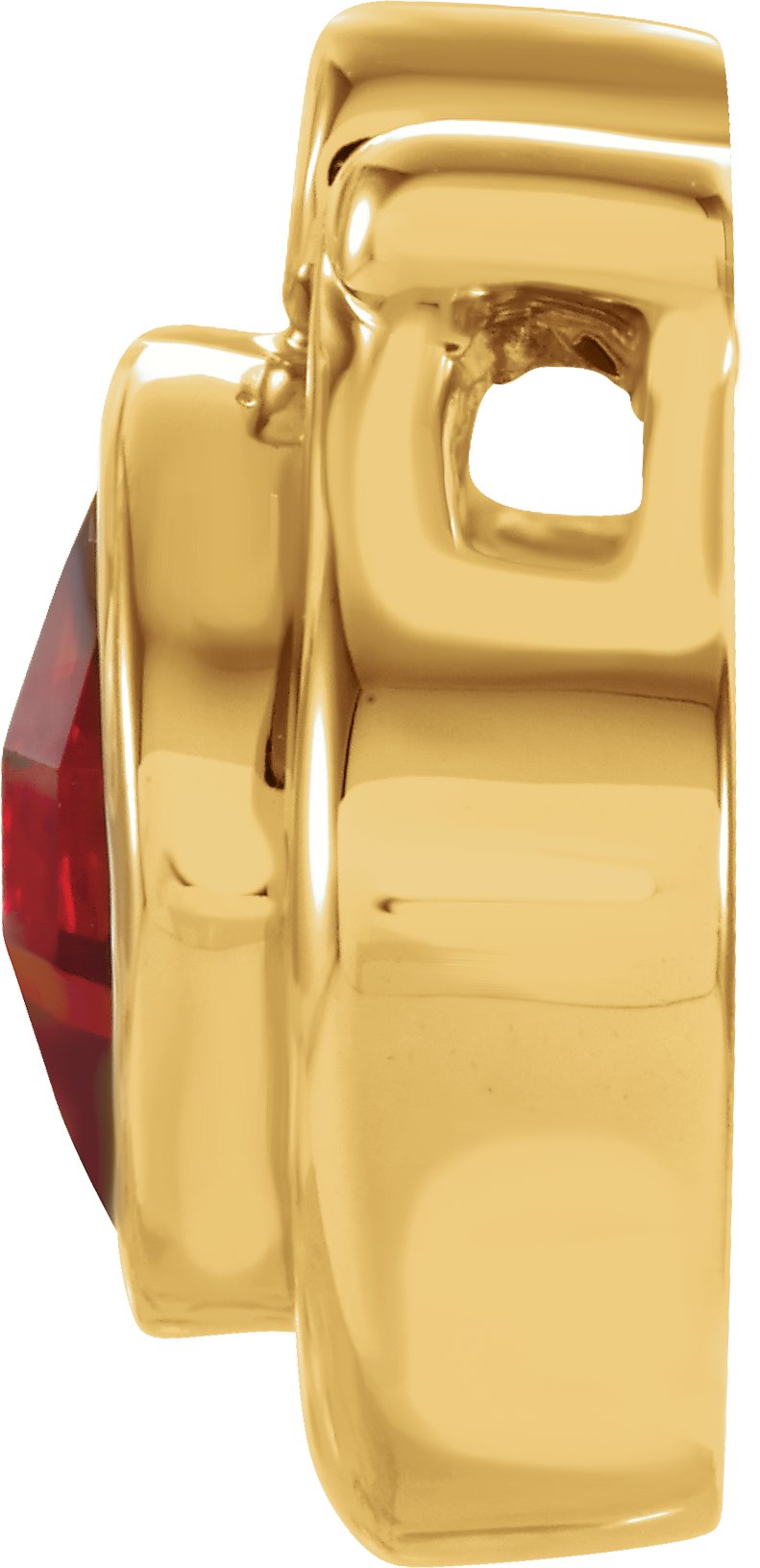 12877034 14K Yellow Natural Mozambique Garnet & .03 CTW Natural Diamond Pendant - 63717