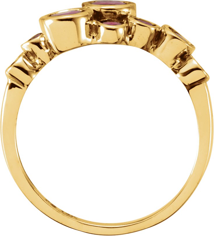 12877970 14K Yellow Natural Madagascar Ruby Bezel-Set Ring - 68284