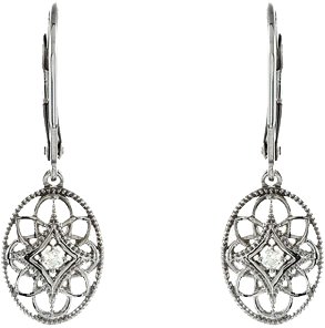 13543126 Sterling Silver .06 CTW Natural Diamond Earrings - 67995