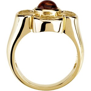 140962 14K Yellow Natural Citrine Maltese Cross Ring - R43046C