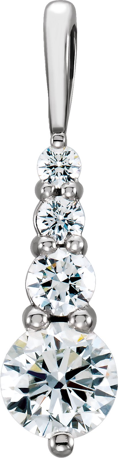 17314254 Platinum 1 CTW Natural Diamond Journey Pendant - 66403