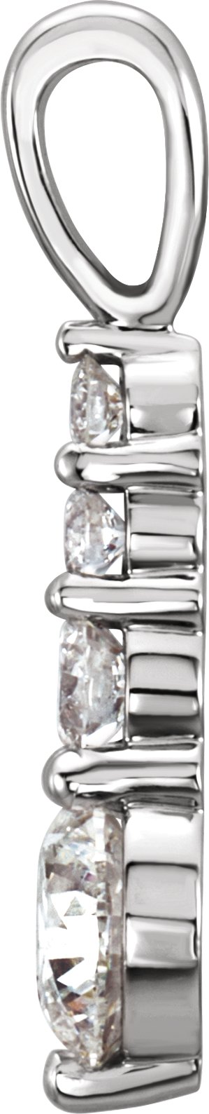 17314256 Platinum 1 CTW Natural Diamond Journey Pendant - 66403