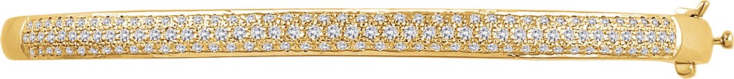 17325114 14K Yellow 1 CTW Natural Diamond Pavé 7" Bracelet - 651578
