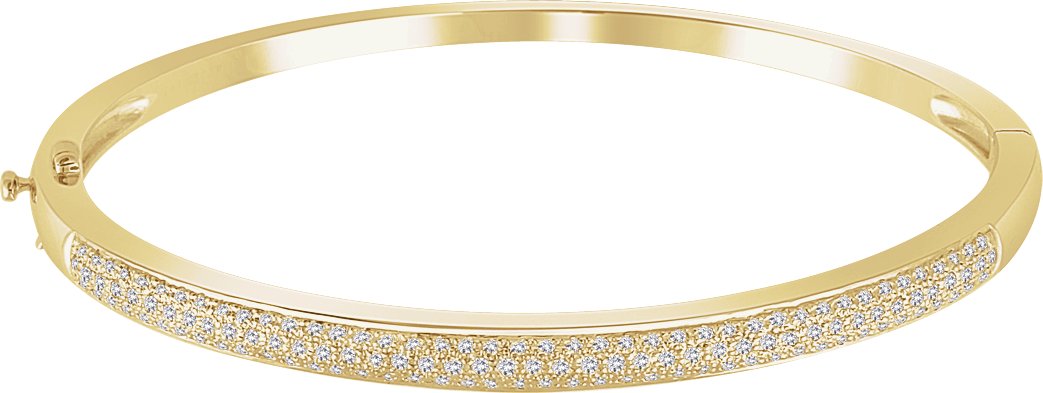 17325115 14K Yellow 1 CTW Natural Diamond Pavé 7" Bracelet - 651578