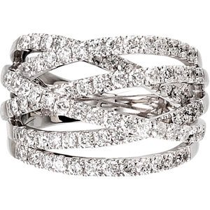 192280 14K White 1 1/2 CTW Natural Diamond Ring - 68109