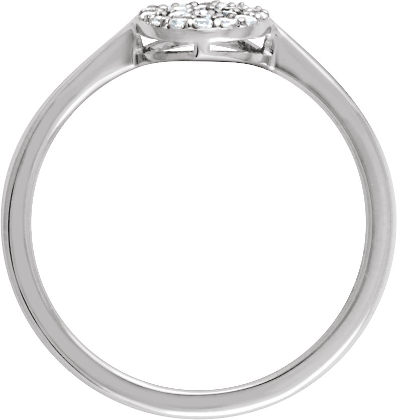 27874891 14K White 1/5 CTW Natural Diamond Cluster Ring - 651805