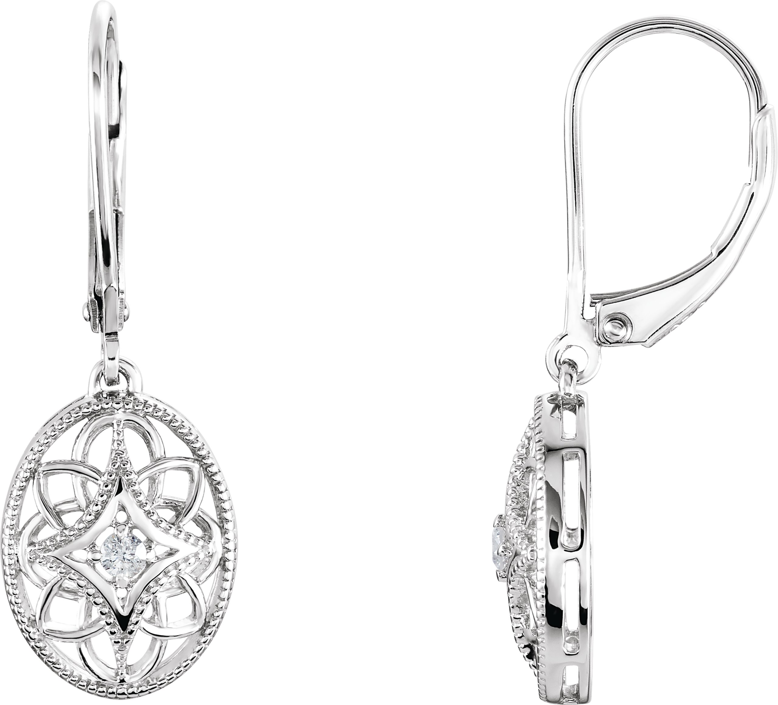 27929227 Sterling Silver .06 CTW Natural Diamond Earrings - 67995