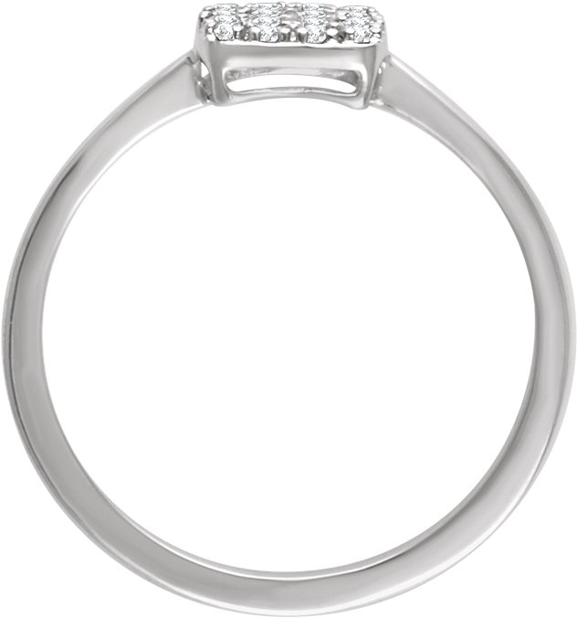 28981391 14K White 1/6 CTW Natural Diamond Cluster Ring - 651836