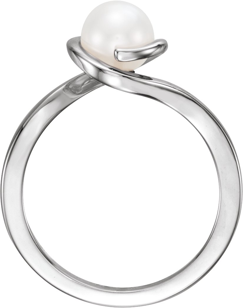 30913084 Sterling Silver Cultured White Freshwater Pearl Ring - 6481
