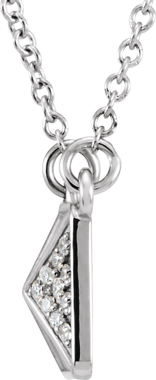 32880354 Platinum .05 CTW Natural Diamond 16.5" Necklace - 86198