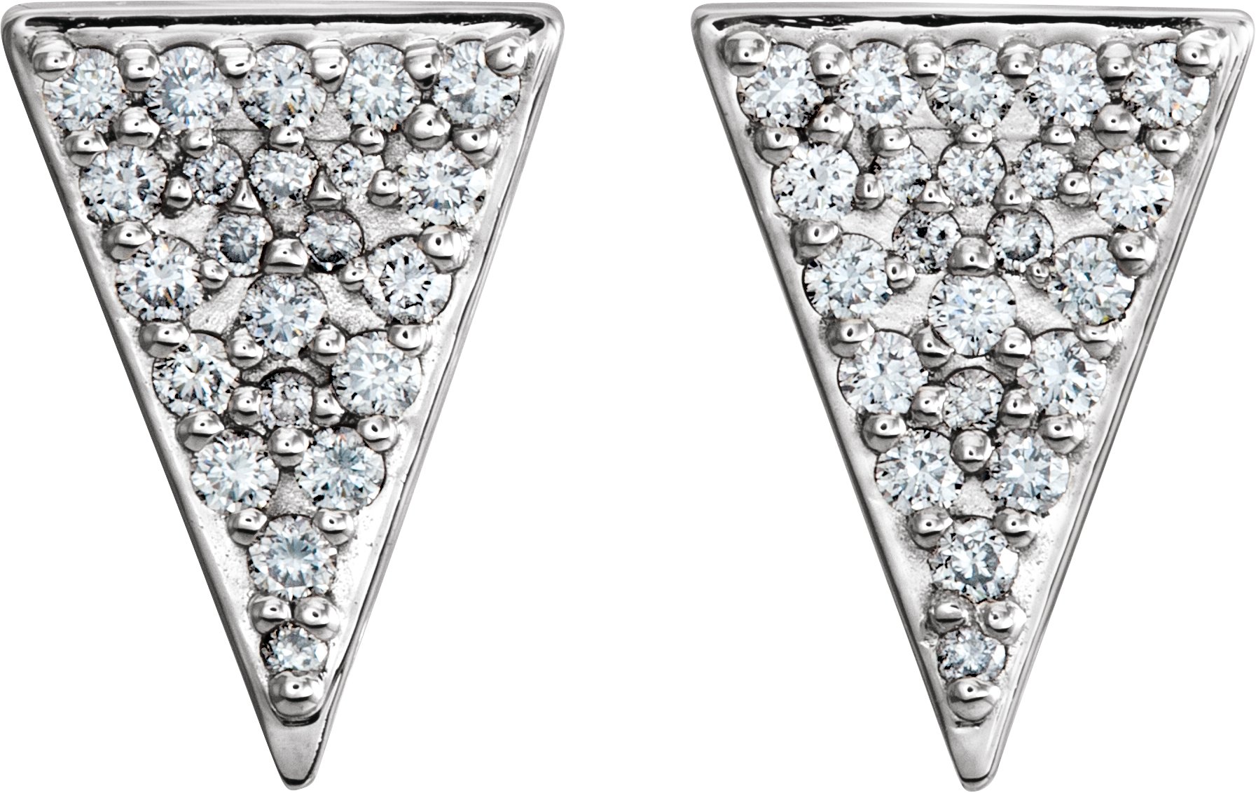 35127588 Platinum 1/3 CTW Natural Diamond Triangle Earrings - 86376