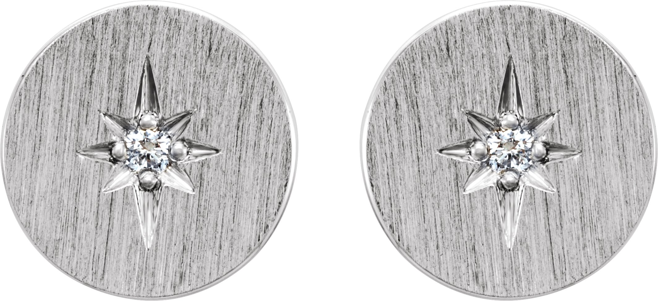 35169626 Platinum .02 CTW Natural Diamond Starburst Earrings - 86337