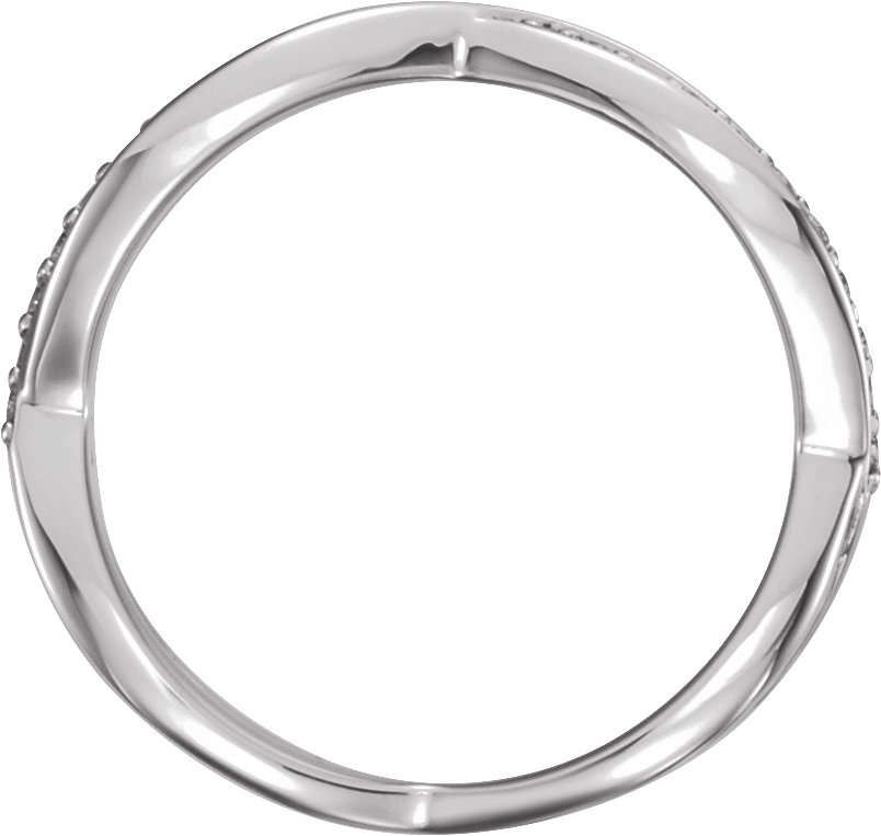 35333564 14K White 1/8 CTW Natural Diamond Infinity-Inspired Ring - 122898