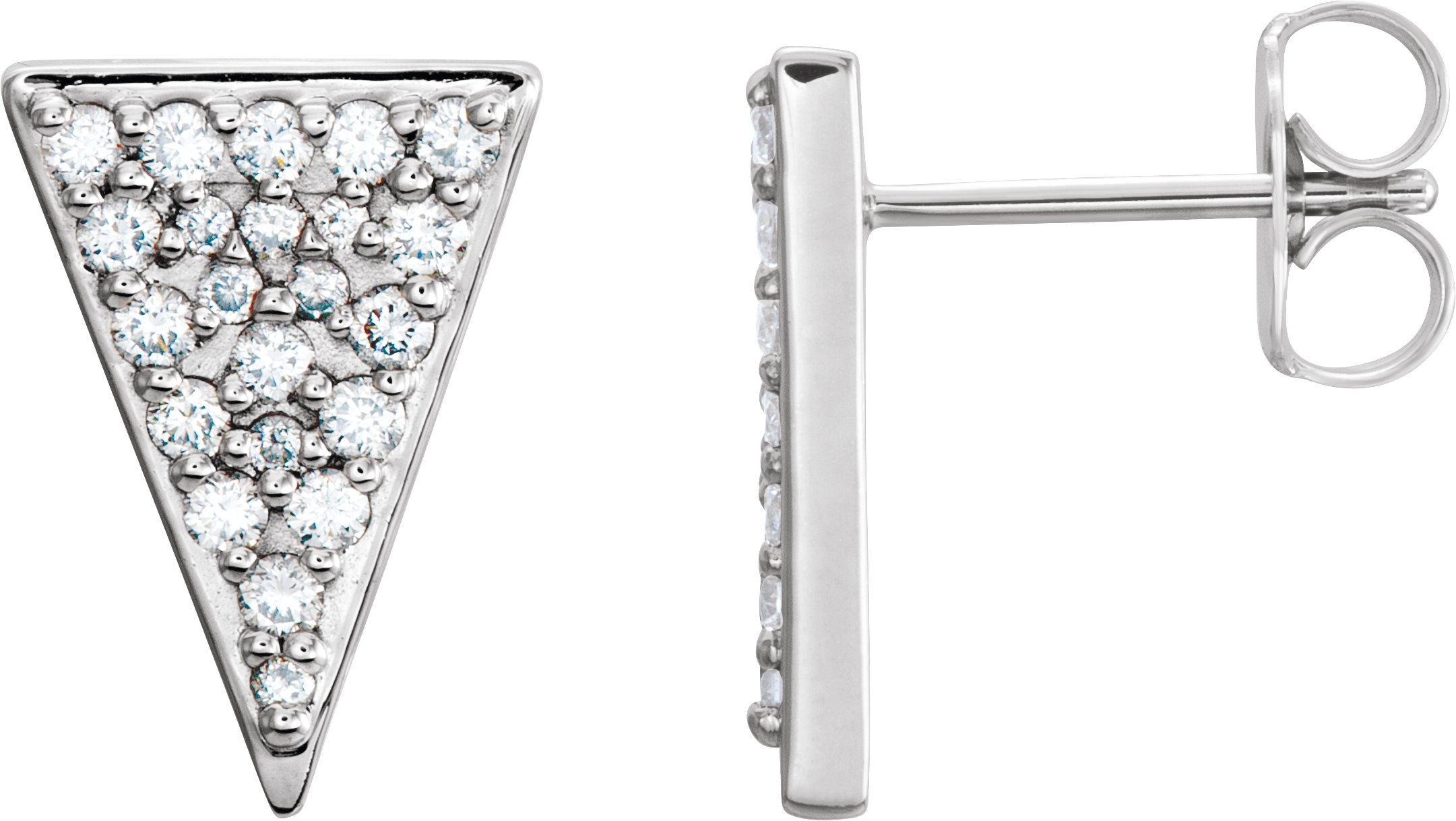 35366033 Platinum 1/3 CTW Natural Diamond Triangle Earrings - 86376