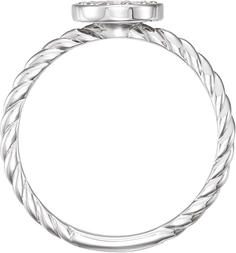 35368729 Platinum 1/6 CTW Natural Diamond Cluster Rope Ring - 122882