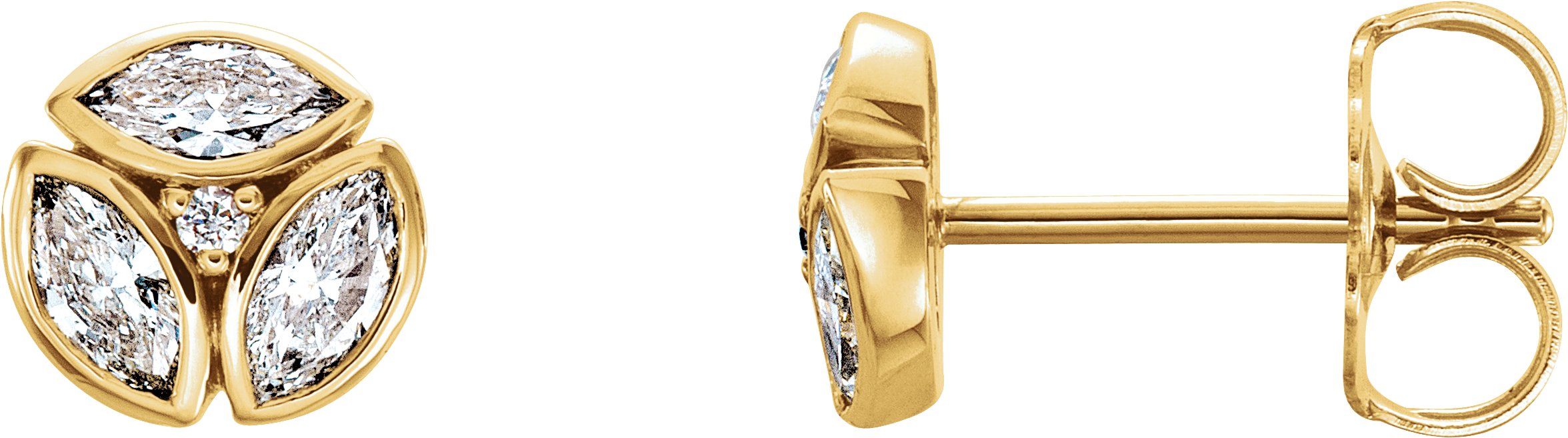 35539147 14K Yellow 1/2 CTW Natural Diamond Earrings - 86445