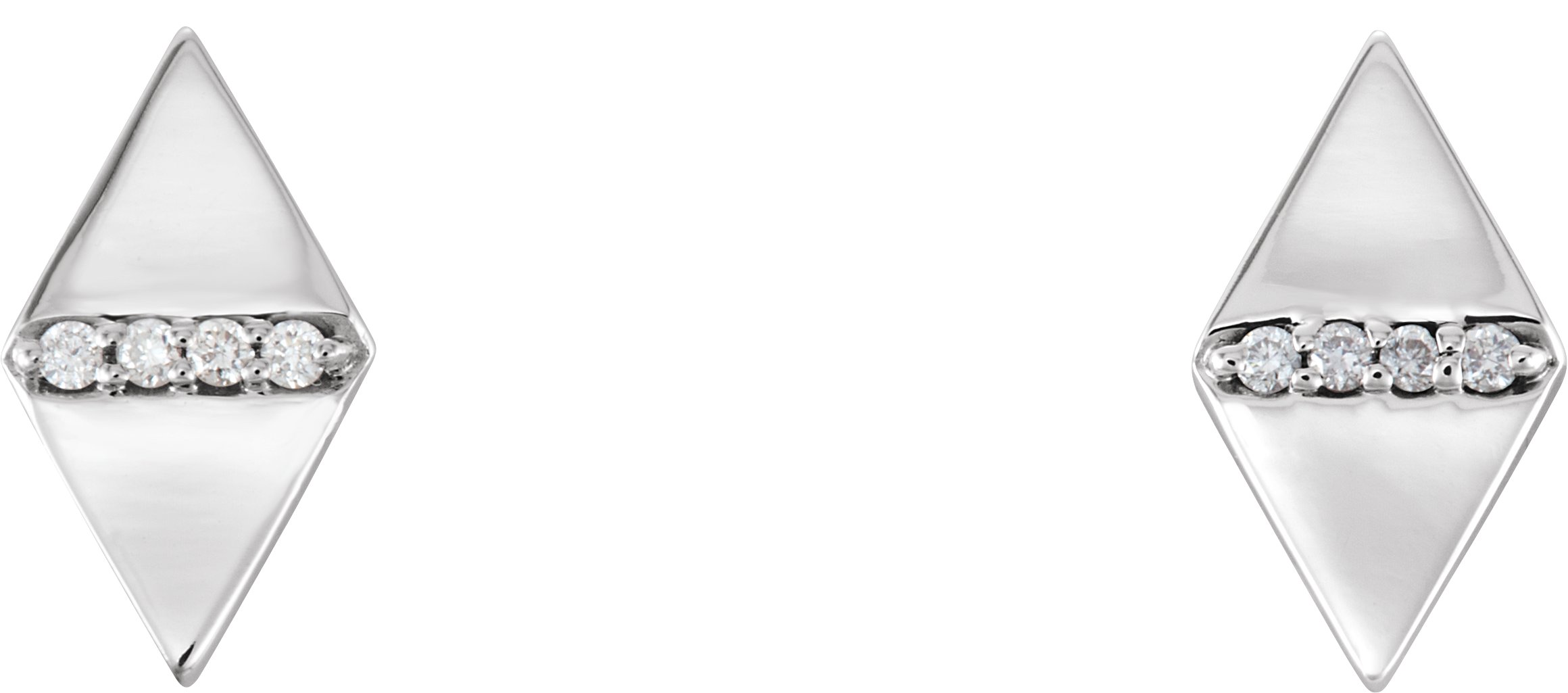 38379784 Platinum .025 CTW Natural Diamond Geometric Earrings - 86489