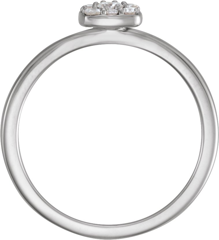 38688335 Platinum 1/4 CTW Natural Diamond Stackable Cluster Ring - 123145