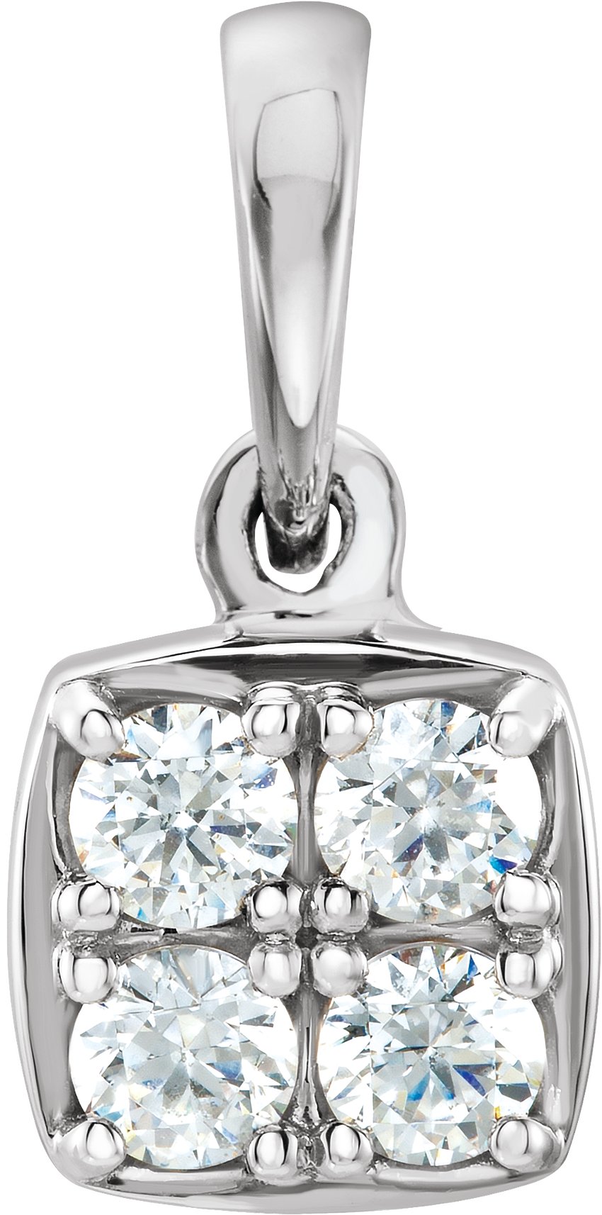 39209492 Platinum 1/4 CTW Natural Diamond Pendant - 652192
