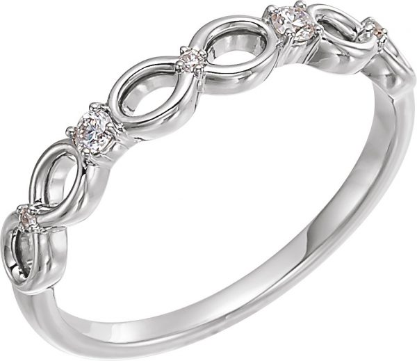 Platinum .08 CTW Diamond Infinity-Inspired Ring - 123285