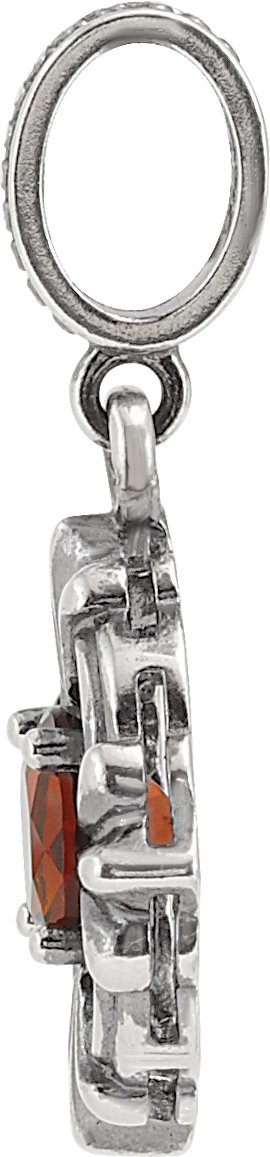 425331 Sterling Silver Natural Madeira Citrine Vintage-Inspired Pendant - 85244