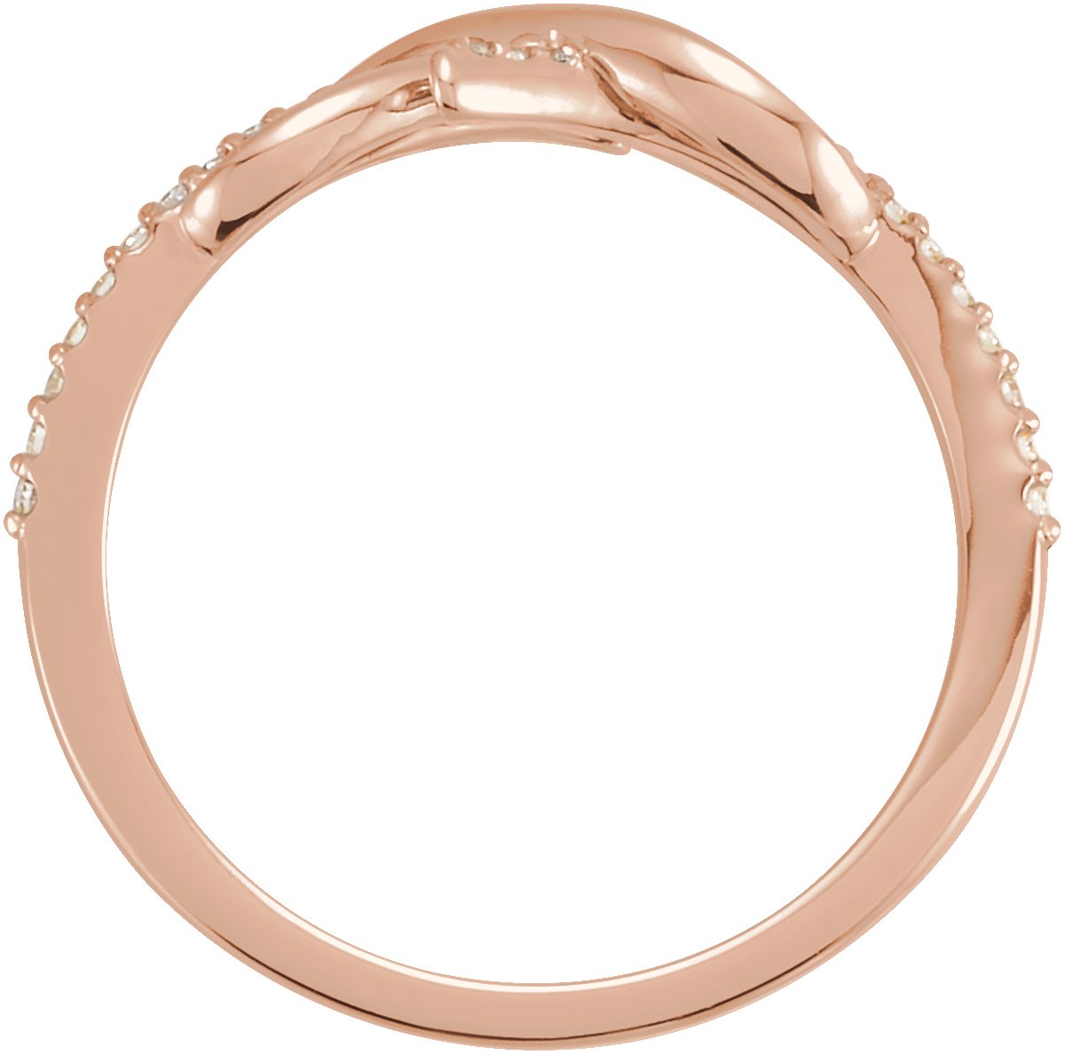 42593841 14K Rose 1/10 CTW Natural Diamond Infinity-Inspired Ring - 123329