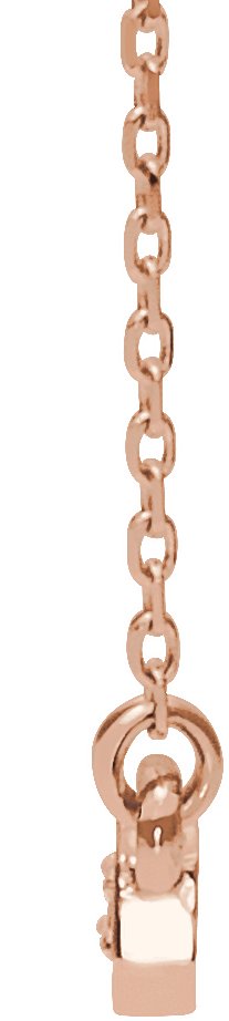 43060172 14K Rose 1/5 CTW Natural Diamond Bar 16-18" Necklace - 86609