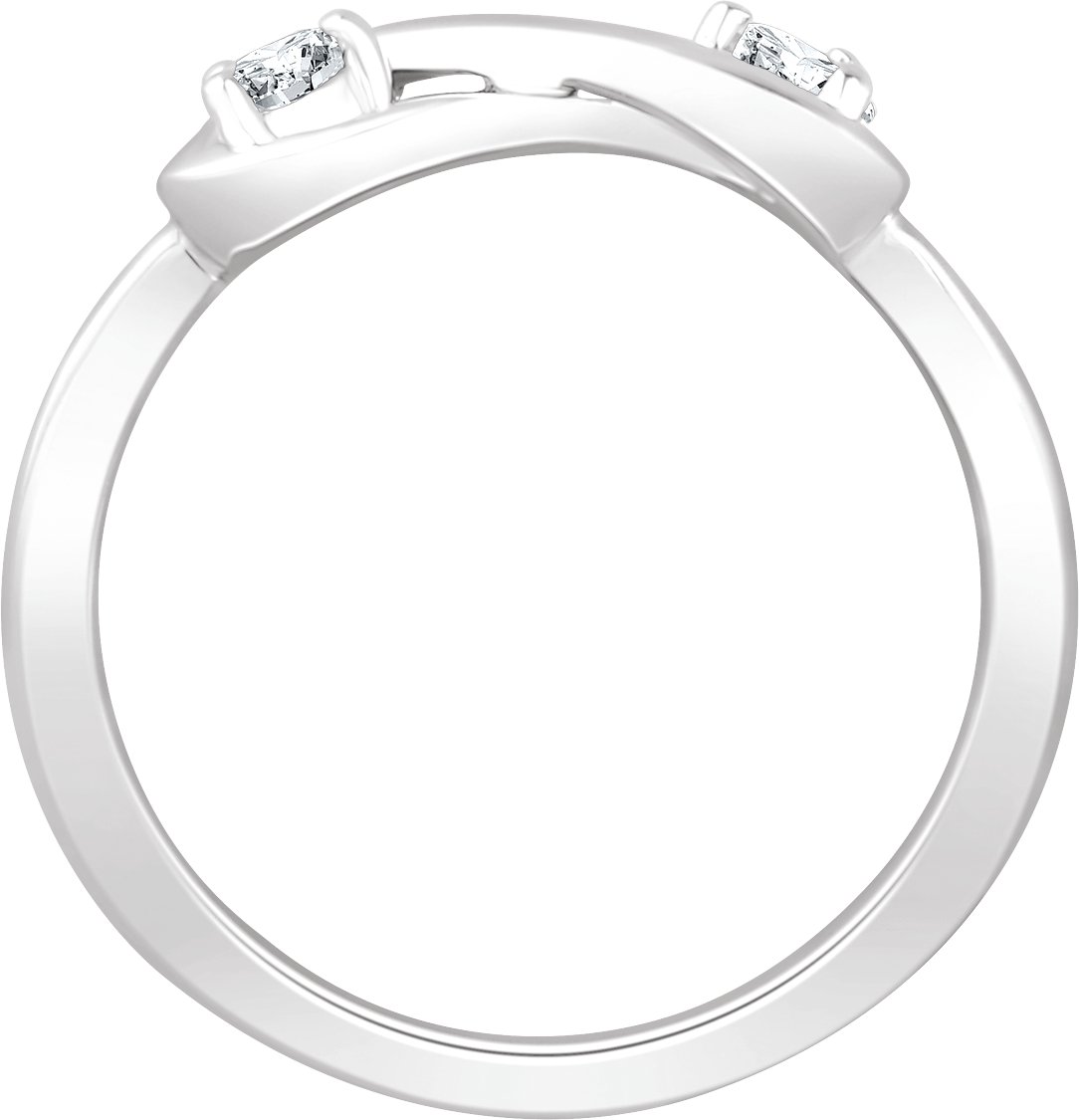 43467839 14K White 1/4 CTW Natural Diamond Infinity-Inspired Ring - 652697