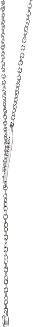 44632440 14K White 1/10 CTW Natural Diamond 16-18" Necklace - 652841