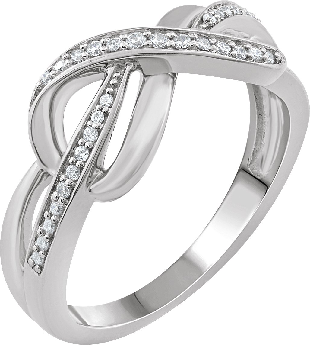 45051727 Sterling Silver 1/10 CTW Natural Diamond Infinity-Inspired Ring - 652766