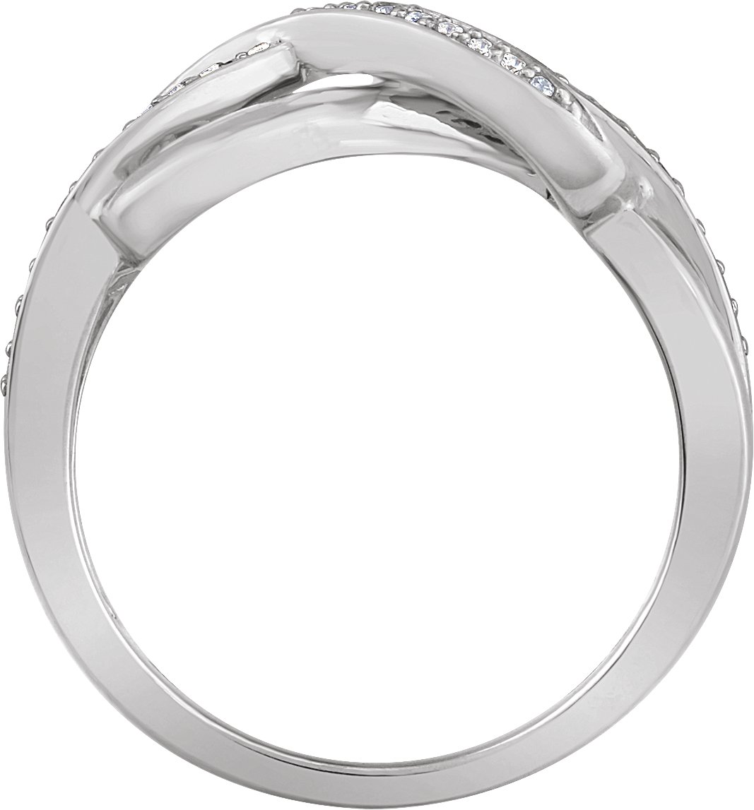 45051728 Sterling Silver 1/10 CTW Natural Diamond Infinity-Inspired Ring - 652766