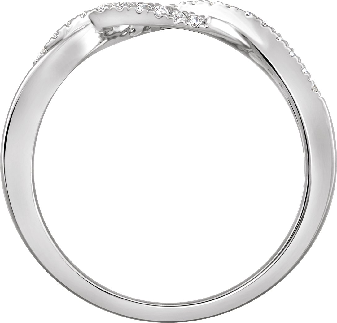 45163449 14K White 1/6 CTW Natural Diamond Criss-Cross Ring - 653041