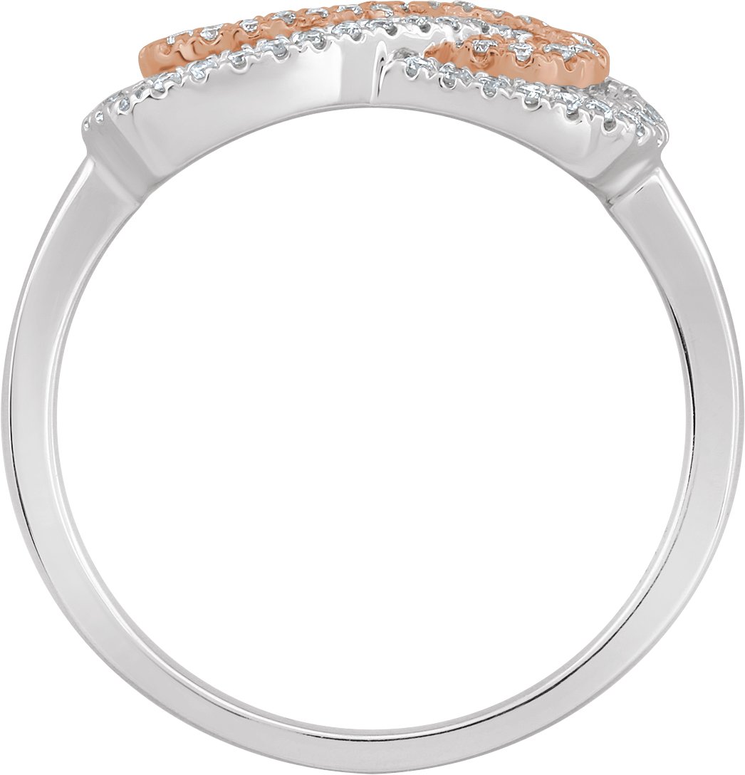 45524484 14K White/Rose 1/5 CTW Natural Diamond Infinity-Inspired Ring - 653019