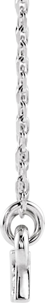 45535029 Platinum .05 CTW Natural Diamond Geometric Bar 16-18" Necklace - 86714