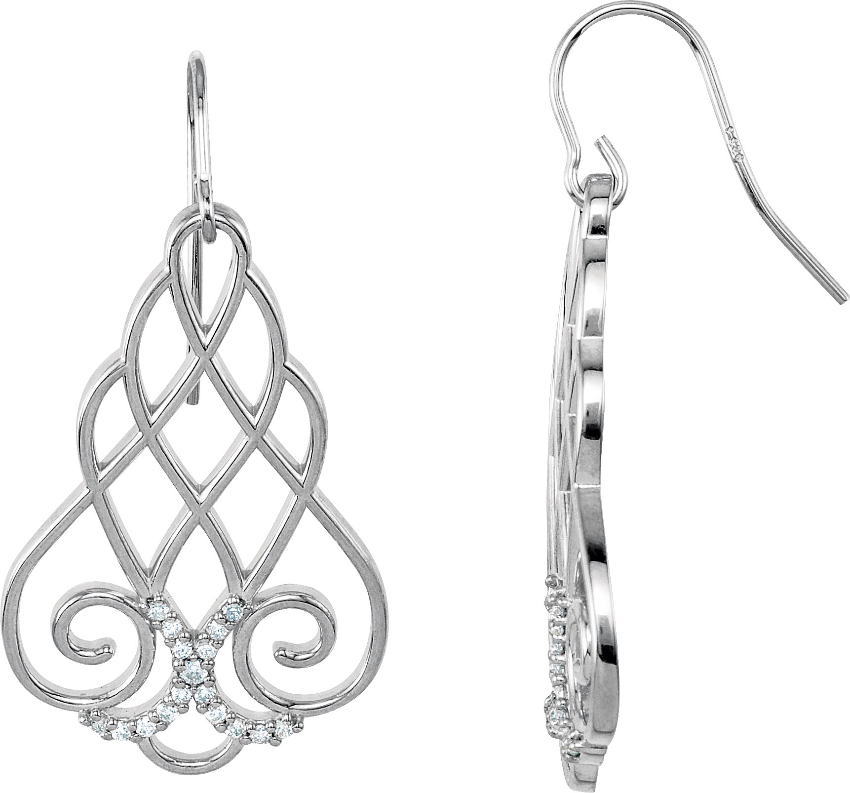 465774 Sterling Silver 1/4 CTW Natural Diamond Earrings - 68721