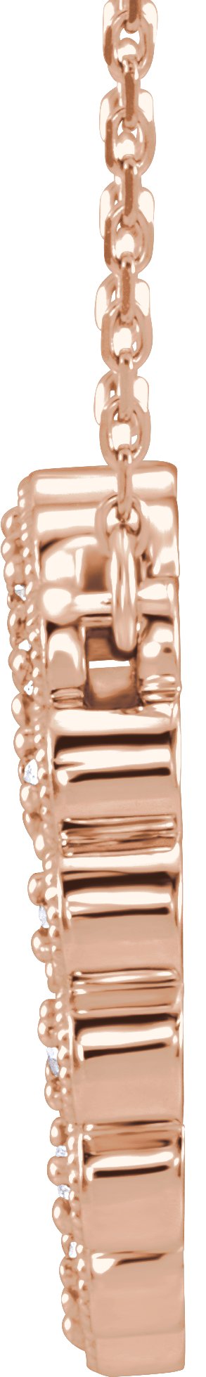 47002301 14K Rose 1/5 CTW Natural Diamond Circle 16-18" Necklace - 86708