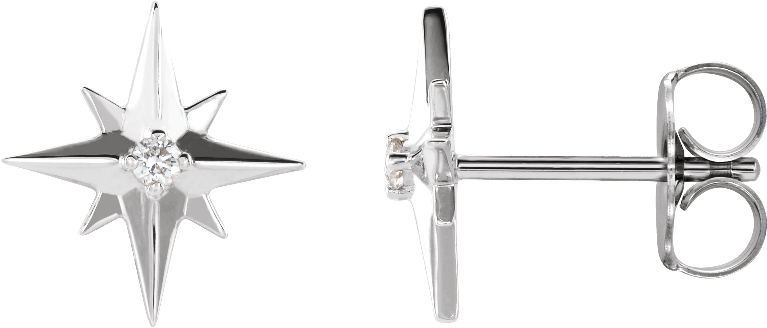 47049091 Platinum .03 CTW Natural Diamond Star Earrings - 86749