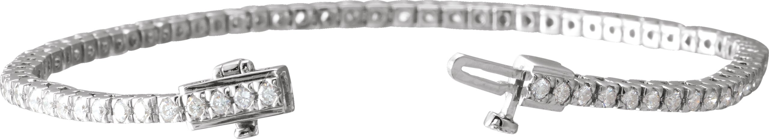 47117095 14K White 1 3/4 CTW Natural Diamond Line 7" Bracelet - 652693