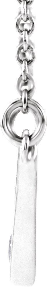 47880666 Platinum .03 CTW Natural Diamond "V" 18" Necklace - 86787