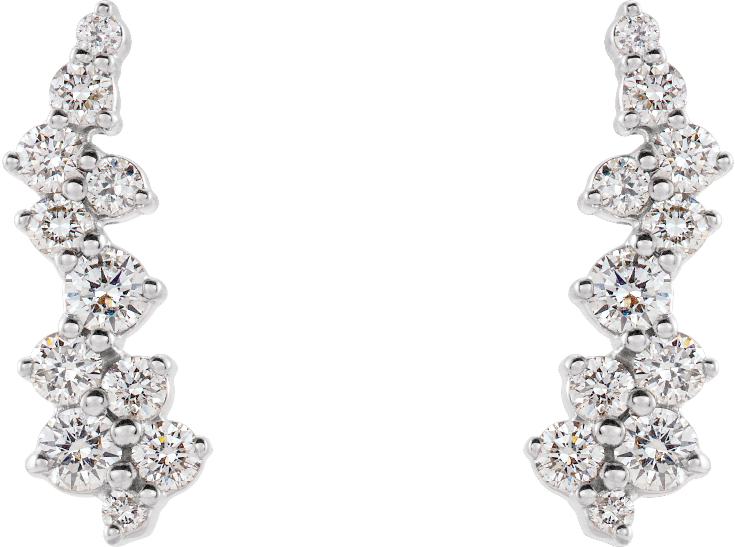 48147460 Platinum 1/3 CTW Natural Diamond Ear Climbers - 86738