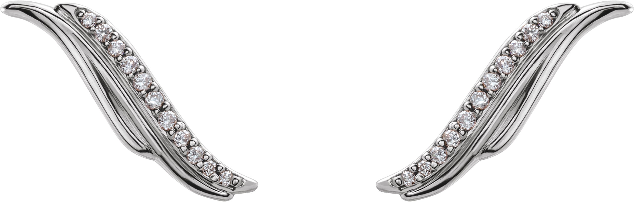 49720432 Platinum .06 CTW Natural Diamond Ear Climbers - 86651