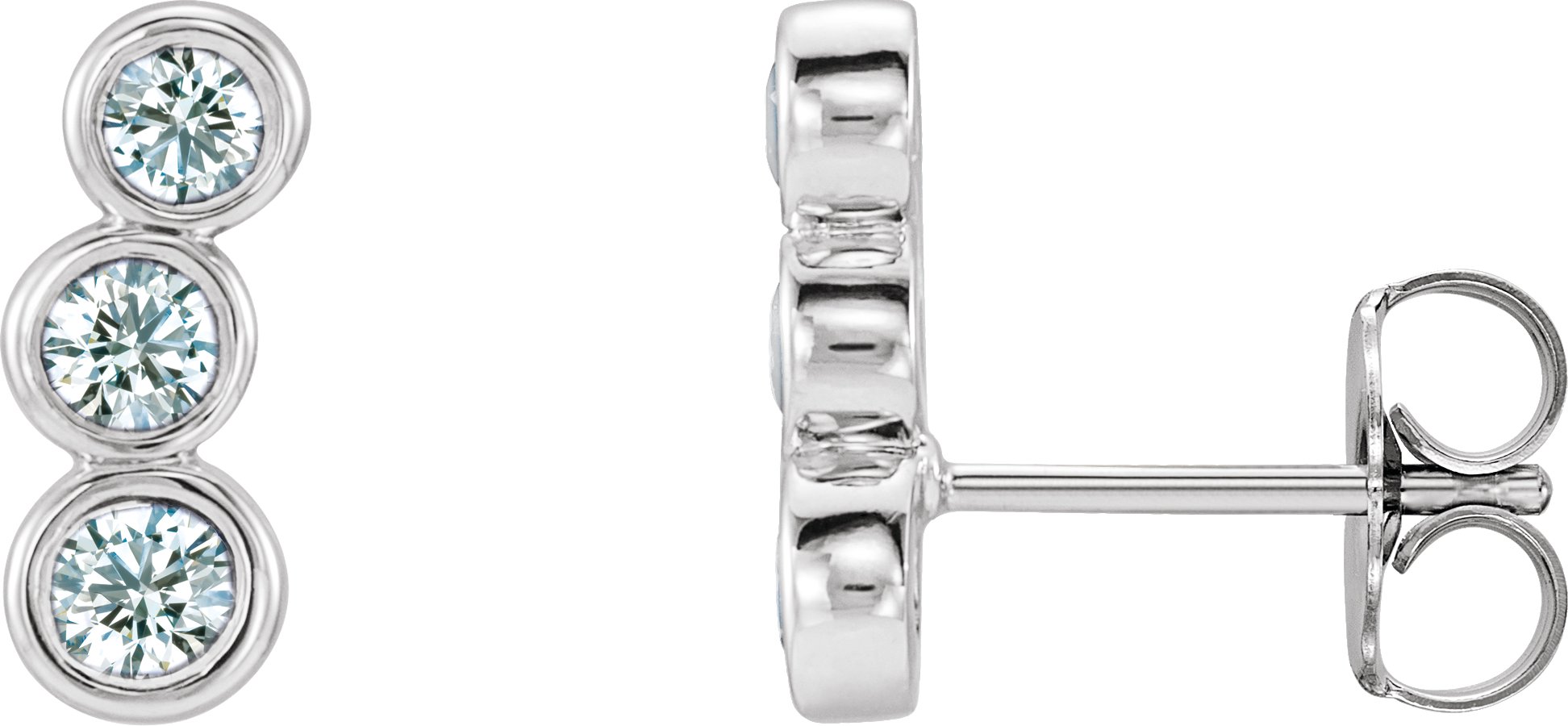 50714616 Platinum 1/2 CTW Natural Diamond Ear Climbers - 86701