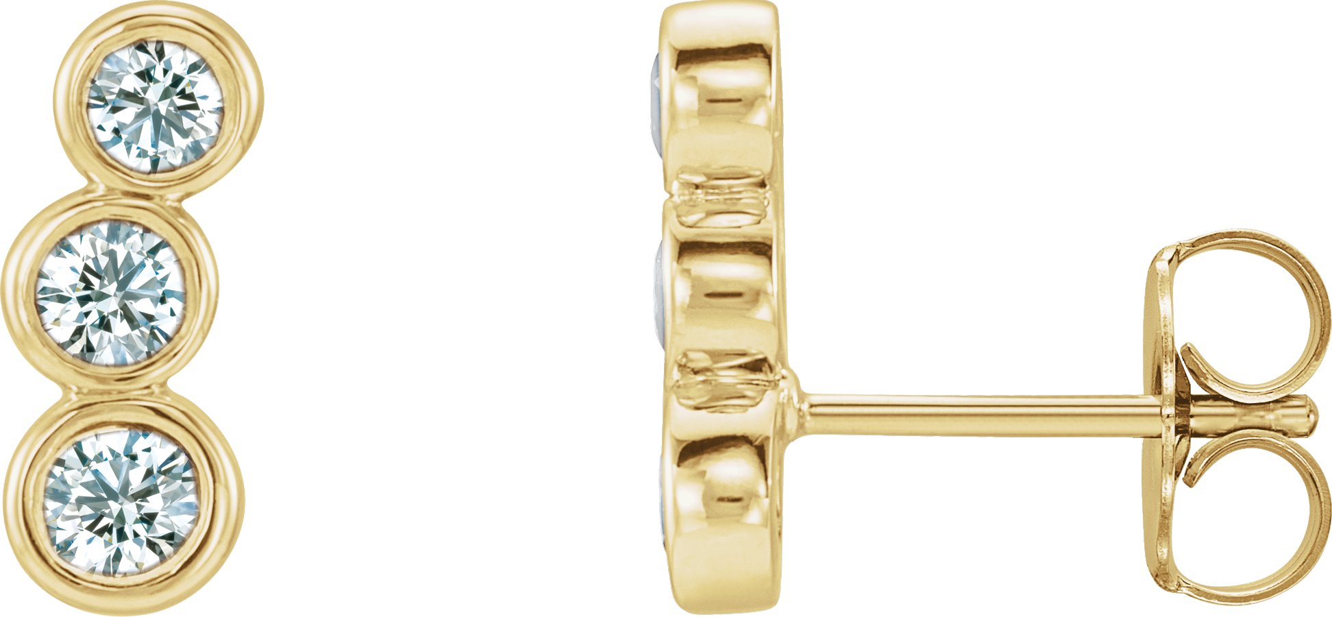 50714617 14K Yellow 1/2 CTW Natural Diamond Ear Climbers - 86701